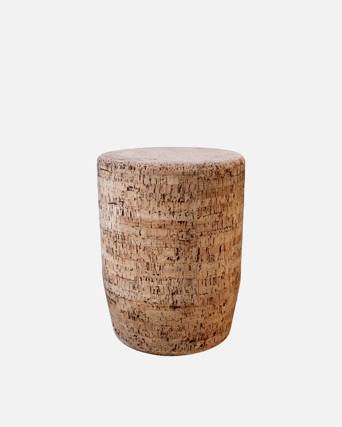 Banco de cortiça sustentável e minimalista. Design ecológico artesanal da Boa Safra.